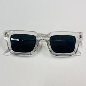 Y2k 2000s vintage style clear boxy sunglasses